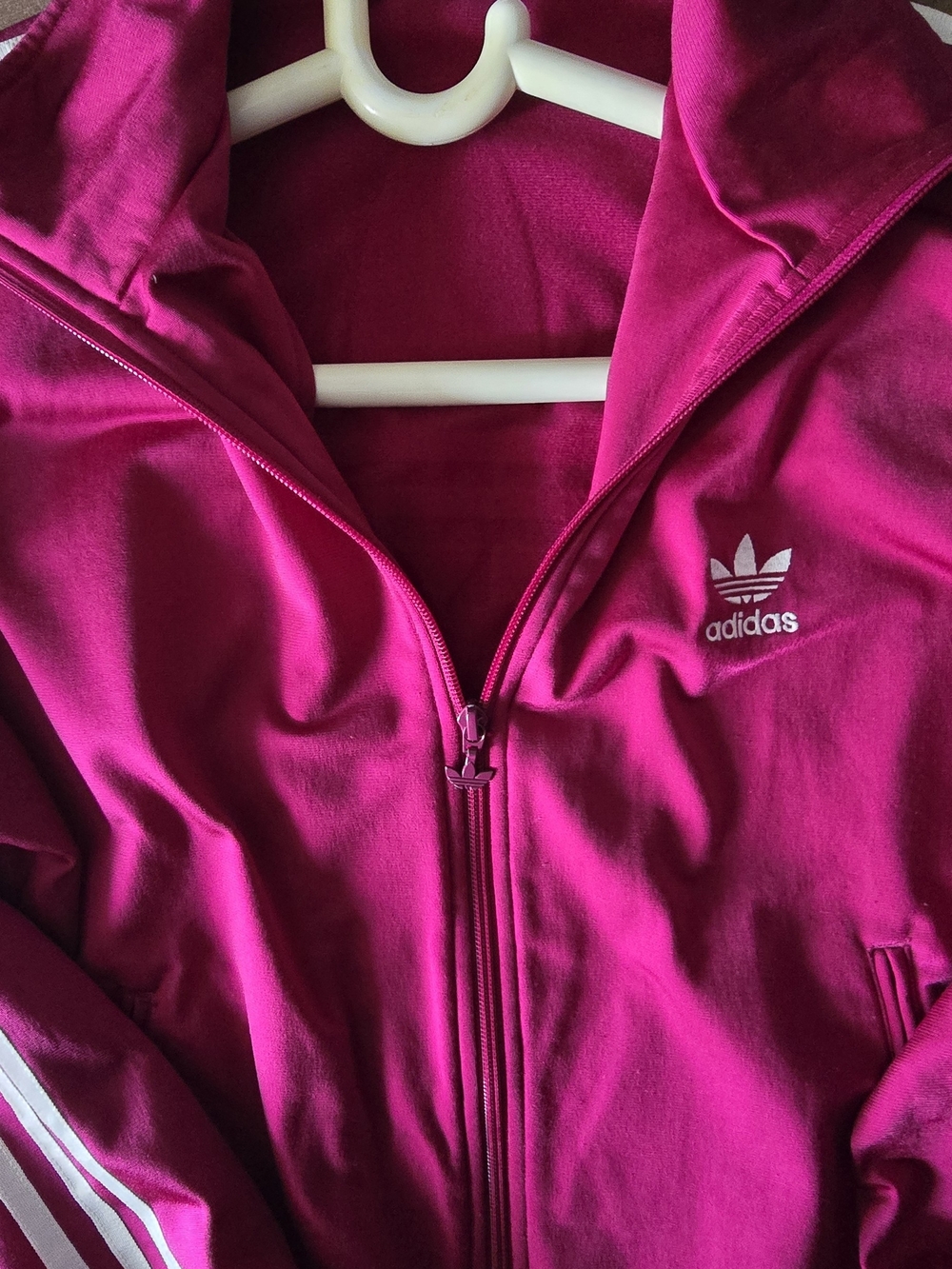 adidas Magenta Trefoil Jacket with White Tag - Picture 3 of 3